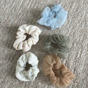 Bundle of 5 new scrunchies all for $16